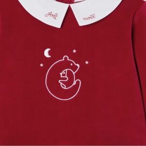 Jacadi Red Pajama Set with Whimsical Design
